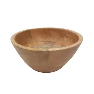 Cuencos para servir, cuencos para servir ensaladas de madera de mango macizo hechos a mano con acabado de madera natural para fiestas y restaurantes - Product Image 2