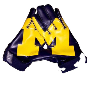 Guantes de Fútbol Americano para Receptor, Diseño Personalizado, Tallas Juveniles y para Adultos, Negros, Grandes, de Cuero PU con Agarre, para Todas las Temporadas, Sublimados, Suministro del Fabricante - Product Image 5