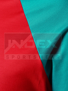 Camiseta Deportiva INDEX para Hombre, Roja y Verde Azulado, Cuello Redondo, Secado Rápido, Corte Ajustado, Manga Corta, Tejido de Poliéster - Product Image 6