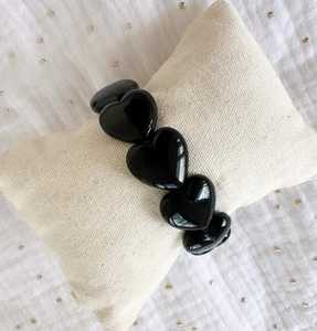 Pulsera Elástica Ajustable de Resina Pulida con Cuentas de Corazón, Diseño Coreano Novedoso para Mujer, Regalo de Amistad con Ángel, Modelo Lindo para Chicas - Product Image 4