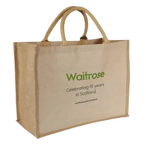 Bolso de mano de yute/algodón, ecológico, de alta calidad, venta al por mayor - Product Image 1