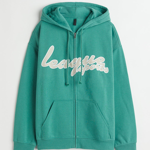 Latest Color Cotton Design Custom Logo ODM Winter Front Embroidery Women's Regular Fit <b>Long</b> <b>Hoodie</b> - Product Image 5