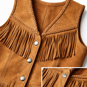 Chaleco de Flecos Tejidos Transpirables Marrón Otoño/Invierno Personalizado al por Mayor para Mujer - Pedidos al por Mayor Directamente del Proveedor de Fábrica - Product Image 4
