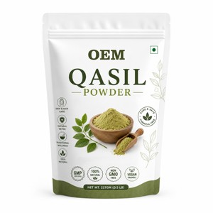 Poudre de feuilles de Qasil de qualité cosmétique supérieure, 100 % pure, sans produits chimiques, pour le nettoyage du visage, les soins de la peau et les soins capillaires - Product Image 1