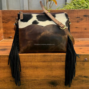 2025 vente en gros de haute qualité mode cuir de vachette bandoulière sacs à franges pour femmes sacs à franges en cuir véritable sac à bandoulière - Product Image 3