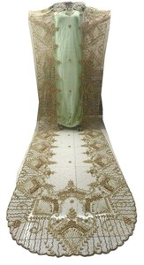 Conjunto de Dirac de Lujo para Novia Somalí - Elegante Chifón Bordado Floral Ligero y Ecológico de Manga Larga para Verano, Primavera y Otoño - Product Image 4