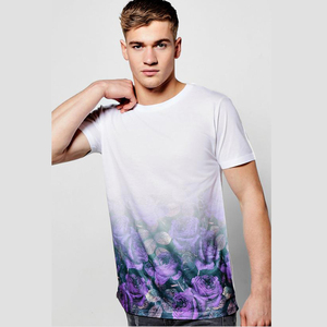 Men's <b>100</b>% Cotton T-<b>Shirt</b> Custom Sublimated Print Oversized Short Sleeve Quick Dry Knitted Print Customizable <b>Shirts</b> - Product Image 3
