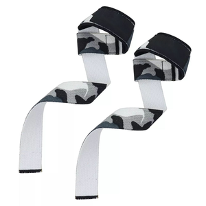 Sangles de levage réglables en coton avec logo personnalisé, support de poignet rembourré durable, sans élasticité, pour la musculation, le soulevé de terre et la force - Product Image 6