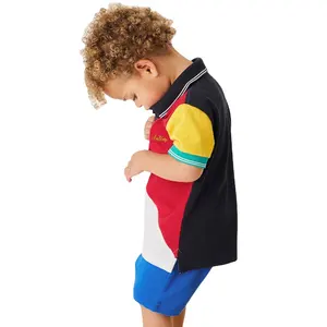 夏季2 pcs运动运动服扎染儿童童装短袖婴儿t恤男童服装套装纯棉定制运动服