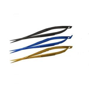 Ensemble de ciseaux à ressort multicolores de 3,5 pouces pour sourcils et cils, lame pointue de précision, toilettage sûr, acier inoxydable, écologique - Product Image 5