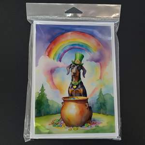 Doberman Pinscher St Patrick's Day Whimsical A7 Blank Note Cards Pack 8 5x7 Cartes de Voeux avec Enveloppes - Product Image 3