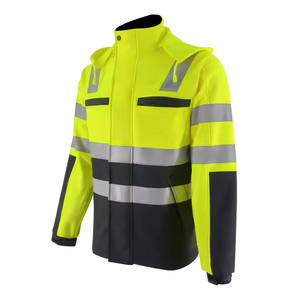 Chaqueta Reflectante Desmontable de Invierno, Protección de Seguridad, Ropa de Trabajo Impermeable de Alta Visibilidad con Múltiples Bolsillos - Product Image 2