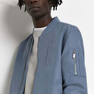 Veste universitaire personnalisée pour homme, coupe-vent, séchage rapide, respirante, col montant, service OEM, logo frontal - Product Image 4