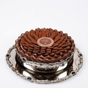 Silver Metal Chocolate Bowl For Wedding Party Decor Premium Stainless Steel Sweet Serving Tray Handmade Decorative <b>Confectionery</b> - Product Image 1