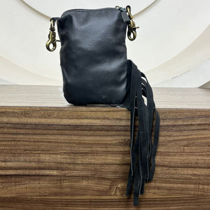 Riñonera multifunción de cuero para exteriores con flecos para motocicleta, riñonera para deportes de viaje Unisex, bolsa con cremallera para teléfono móvil - Product Image 6