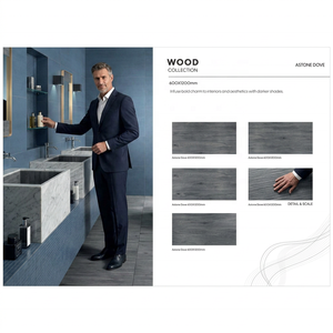 Usine directe 600x1200mm carreaux de sol en porcelaine effet bois écorce bois brun conception mur carreaux de céramique salle de bain mosaïque - Product Image 2