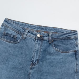 Jean en denim tendance style américain pour homme, coupe droite, taille haute, extensible, écologique, respirant, 100 % coton, décontracté - Product Image 4