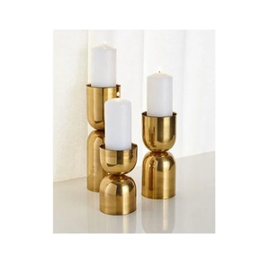Supports à bougies en laiton élégants et modernes pour décorations de Noël/anniversaire. - Product Image 4