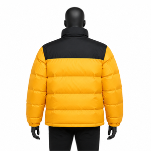 Veste d'hiver matelassée pour homme avec logo personnalisé, épaisse et chaude, deux tons, imperméable, coupe-vent, streetwear, veste rembourrée matelassée pour homme - Product Image 2