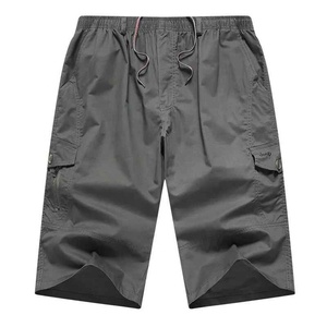 Pantalones Cortos Cargo Negros para Hombre, Estilo Hip Hop, Ecológicos, Cintura Media, Cordón Ajustable, Secado Rápido, Tela Oxford, Casuales, con Bolsillos - Product Image 4