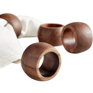 Anillos de Servilleta de Madera Ecológicos Hechos a Mano al por Mayor, Decoración de Mesa de Madera Natural para Bodas, Hoteles y Cenas Festivas - Product Image 3