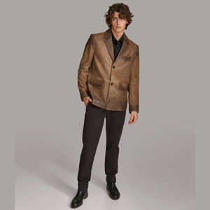 แจ็คเก็ตบอมเบอร์หนังแกะคุณภาพสูงสำหรับผู้ชาย คอตั้ง กันน้ำ สไตล์มอเตอร์ไซค์และไบค์เกอร์ ปิดด้วยซิป - Product Image 2