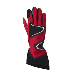 Gants de course premium ignifuges pour moto, équipement de protection personnalisé pour karting, rouge et noir, vente en gros fabricant - Product Image 3