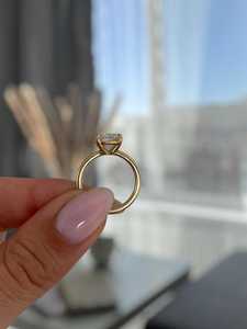 Anillo de compromiso con diamante brillante de corte Asscher de 2.02 quilates para mujer, cultivado en laboratorio, oro macizo de 14 quilates, regalo de aniversario para amantes - Product Image 2