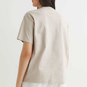 Camisetas de Mujer al por Mayor, OEM ODM, 180gsm, Estilo Vintage, Corte Ajustado, Hombros Caídos, con Agujeros, Ropa Casual de Verano, Alta Calidad - Product Image 2