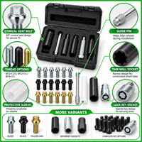 Kit d'installation de boulons de roue avec boulons à siège conique, goupilles de guidage et outils à douille, personnalisé OEM