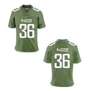 Material totalmente transpirable y de secado rápido, jersey de fútbol americano con cuello en V y estampado por sublimación. - Product Image 3