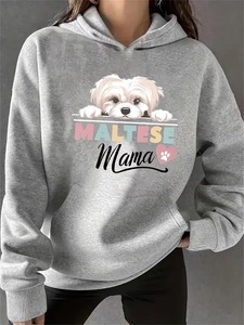 Sweat-shirt oversize à logo personnalisé pour femme, coupe lourde, épaules tombantes, streetwear vierge - Product Image 4