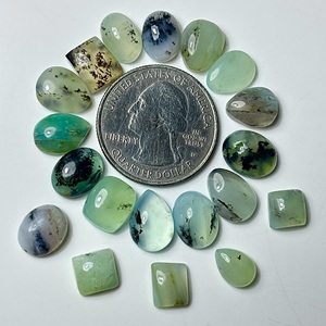 Cabujones de ópalo peruano lisos con base plana, piedras preciosas sueltas de formas variadas para la fabricación de joyas. - Product Image 1