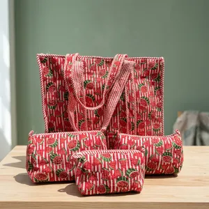 Conjunto de Bolsos Tote con Estampado de Sandía y Bordado a Mano, Gran Capacidad, Estilo Bohemio Vintage, con Cierre, para la Playa, Verano, Uso Diario para Mujer - Product Image 5
