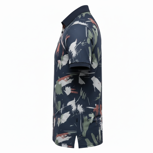 เสื้อโปโลแขนสั้นผู้ชาย เสื้อยืดแบบติดกระดุม เสื้อยืดสำหรับเล่นเทนนิส เสื้อทำงาน พิมพ์ลายแบบซับลิเมชั่น เสื้อโปโลสำหรับตีกอล์ฟ ขายส่ง - Product Image 3