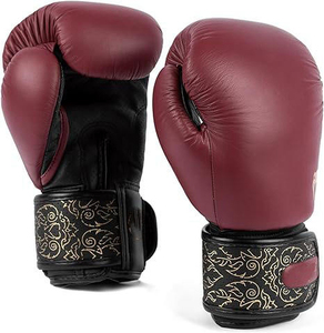 Gants de boxe MMA en cuir véritable personnalisés, respirants, à séchage rapide, avec fermeture auto-agrippante, pour adultes - Product Image 1