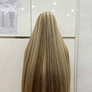 wig hair best selling <b>piano</b> color natural wig human hair middle lace closure wig straight for women soft style raw hair vendor - Product Image 1