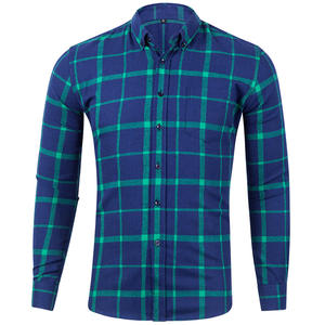 Chemise en flanelle à carreaux pour homme, tendance, manches longues, col boutonné, pour l'automne, à prix raisonnable - Product Image 3