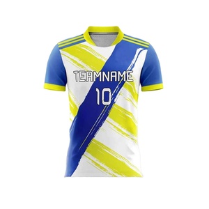 Camisetas de Fútbol al Por Mayor de Secado Rápido, Cuello Redondo, Transpirables, 100% Poliéster, Impresión Digital, Ligeras, Manga Corta, Logotipo Personalizado - Product Image 1