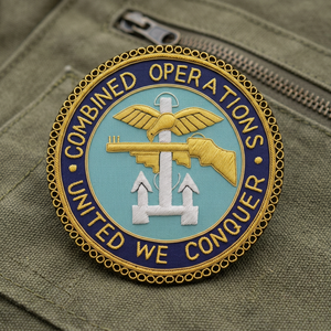 Parche Bordado Redondo de Operaciones Combinadas para Coser en Uniformes y Prendas - Product Image 1