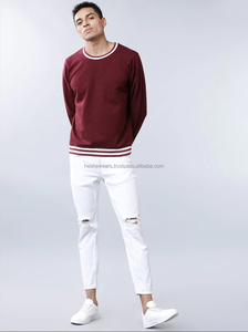 Sweat-shirt à col rond pour homme, couleur marron, coupe classique, imprimé, pull décontracté, tricoté, 100% coton, coupe-vent, vêtements d'automne - Product Image 2