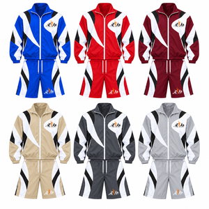 Conjunto de Chaqueta Cortavientos y Pantalones Cortos para Hombre, Personalizado, al por Mayor, Ligero, de Color Sólido, 2 en 1, Ropa Deportiva, Estilo Urbano - Product Image 5