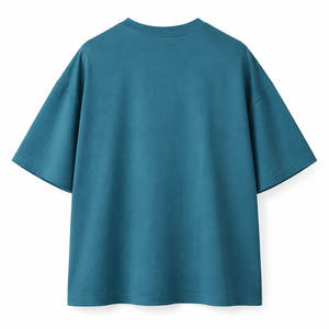 เสื้อยืดโอเวอร์ไซส์ทรงบ็อกซี่ ผ้าเจอร์ซีย์ถักเนื้อหนัก 180gsm ผ้าฝ้าย 100% ลายเรียบด้านหน้า ไหล่ตก ทรงหลวมสำหรับผู้ชาย ส่งตรงจากโรงงาน - Product Image 3