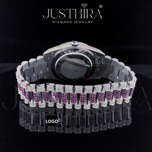 ลดราคาพิเศษ นาฬิกาควอตซ์เพชรโมอิสซาไนต์สั่งทำได้  แบบสองสี ทนทาน ใช้ได้ทั้งผู้ชายและผู้หญิง เหมาะสำหรับใส่ลำลองและธุรกิจ  มีจำหน่ายแล้ว - Product Image 2