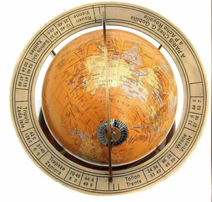 Vintage Brass <b>Globe</b> <b>World</b> Map Nautical Desk Decor Astrolabe Armillary Sphere for Home Office - Product Image 4