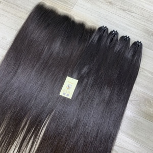 Extensions de cheveux naturels lisses en gros, mèches de cheveux de haute qualité, dentelle suisse brute 13x6 HD, cheveux humains du Vietnam - Product Image 5