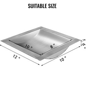 12 \ "Deep X 10 \" Wide X 1.6 \ "di alta 304 In acciaio inox Drop-In vassoi di finitura spazzolata per la finestra del registratore di cassa - Product Image 3