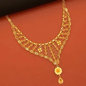 Elegante Collar de Oro para Mujer, Collar con Colgante Floral Tradicional, Joyería Nupcial de Lujo, Regalo para Ella, para Bodas y Fiestas - Product Image 2