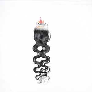 Extensions de cheveux pour femmes 4*4 HD Closure, 100% naturelles, couleur naturelle, cheveux indiens alignés, ondulations profondes, non traités chimiquement, vente en gros - Product Image 4