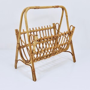 Porta revistas de ratán, precio de fabricante, soporte para periódicos de caña natural, contenedores para folletos y libros - Product Image 4